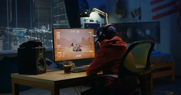 Boy Watching Movement of a Mars Rover alt