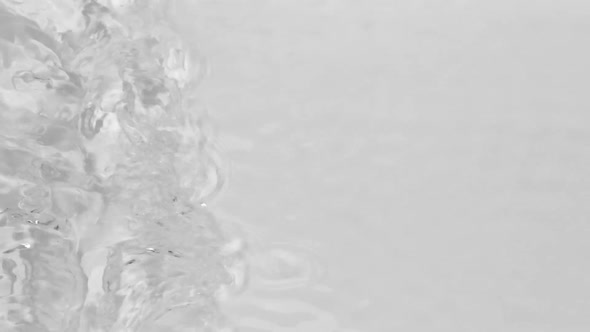 Close Up View on Water Texture with Waves on the Water Overlay Effect for Video Mockup