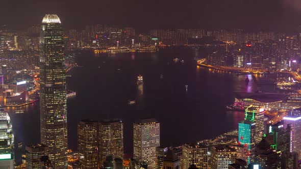 Timelapse Buildings of Hong Kong with Flashing Illumination alt