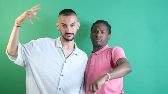 Two Men Pose Funny alt