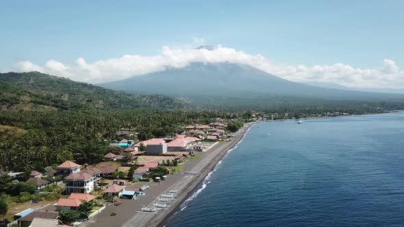 Volcano Agung From the Sea