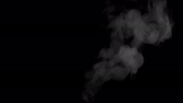 Steam on Black Background