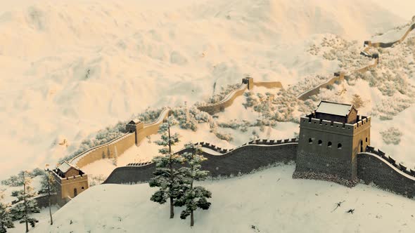 The Great Wall in the wind and snow alt