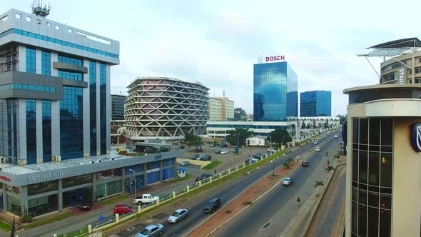 Aerial Shot Of Downtown Accra In Ghana Stock Footage Videohive