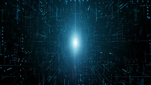 Digital Data Matrix Flowing 01095 alt