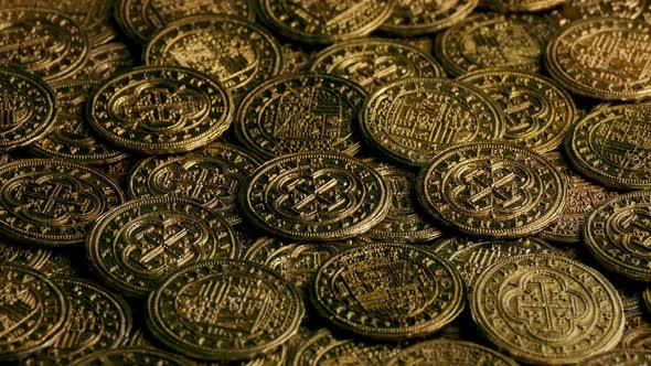 Pirate Coins In Pile Turning Slowly alt