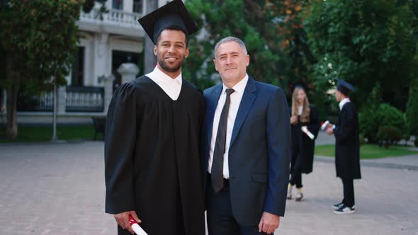 Multiethnic Concept in the College Garden Posing alt