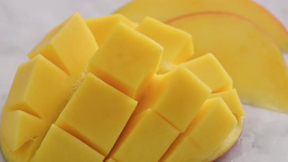 Fresh sliced mango