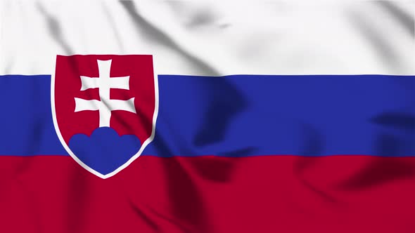 4K Slovakia Flag - Loopable