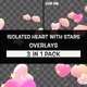 Isolated Heart With Stars Overlays Pack - VideoHive Item for Sale