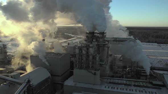Smoke From the Plant's Pipes Pollutes the Atmosphere