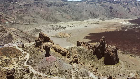 Lunar Landscape in the Crater of the Teide Volcano