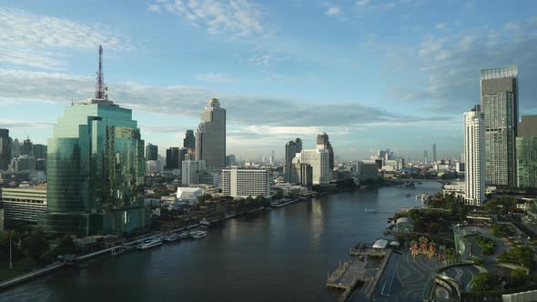 Beautiful building architecture around Bangkok city in Thailand alt