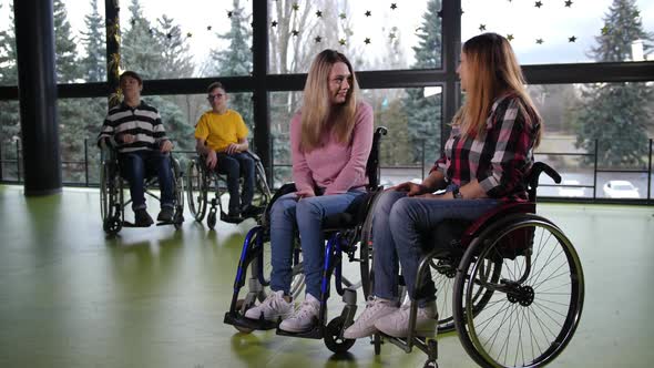 Happy Disabled People Communicating with Pleasure alt