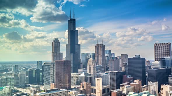 Skyscrapers In Chicago 4k
