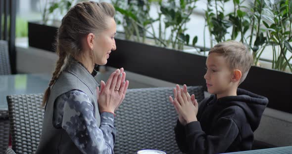 Mom With Little Son Having Fun alt