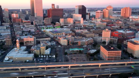 Downtown New Orleans Aerial Drone
