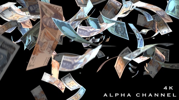 Falling Ecuador Money Banknotes alt