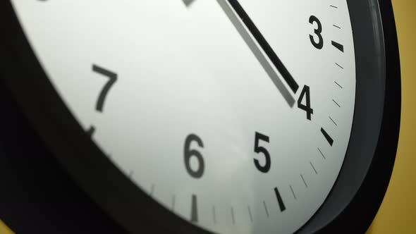 Clock Face On Yellow Wall alt