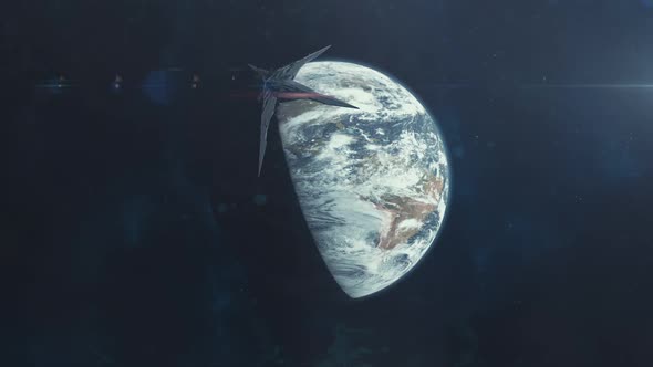 Massive Alien Spaceship Engulfing Earth