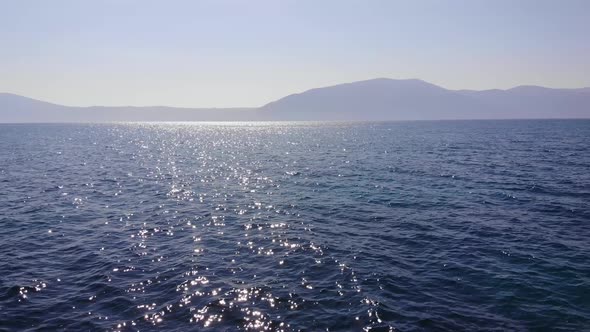 Aerial View of Beautiful Costal Shore in Vlore Albania alt