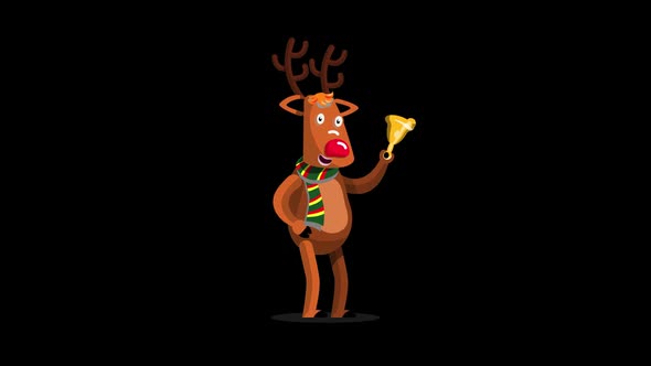 Deer animation (new year) 4K