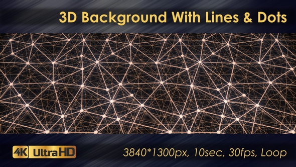 3D Polygon Background With Lines And Dots alt