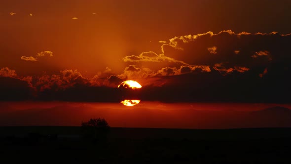 Night To Day Red Sunrise Timelapse alt