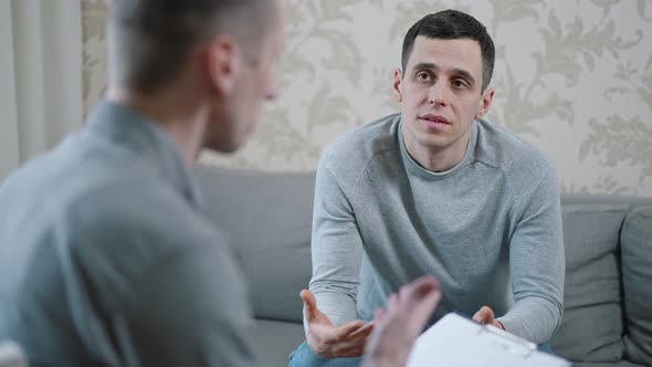 Man with Problems at a Psychologist alt