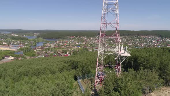 Aerial view of the top of a mountain covered with trees in a provincial town 11 alt