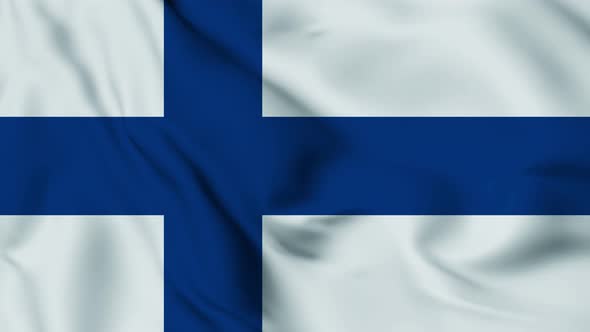 Waving Flag of Finland Loop Animation