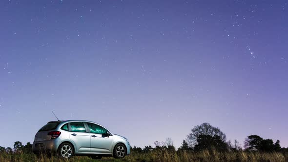 Night sky and stars Time Lapse