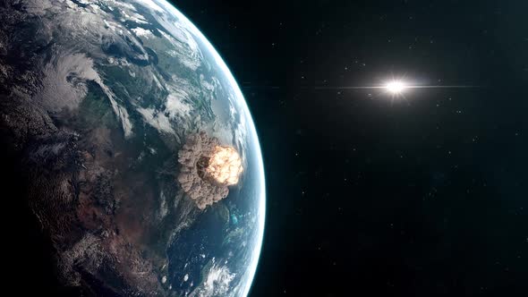 Extinction Level Event - Asteroid Impact Causing Apocalyptic Destruction
