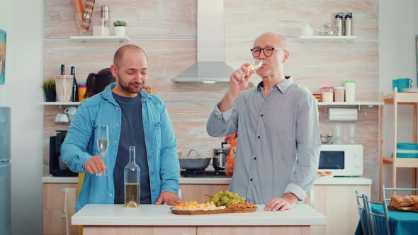 Extanded Family Having a Video Call alt