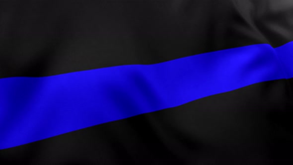 Thin Blue Line Flag - 4K alt