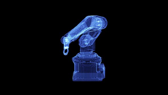 The Hologram of a Modern Automatic Robo Hand
