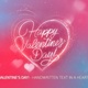 Happy Valentine&#39;s Day - Handwritten Animated Text In A Sparkling Heart Shape - VideoHive Item for Sale