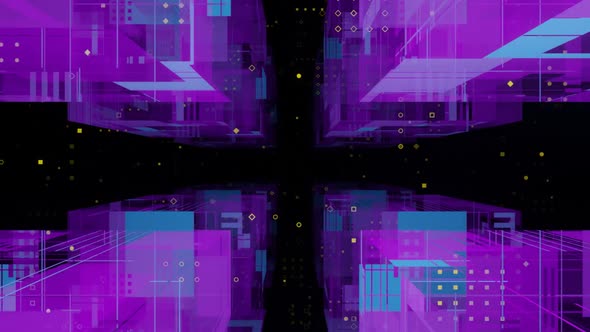 Abstract Cyber World Looped Background