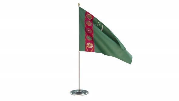 Turkmenistan Office Small Flag Pole