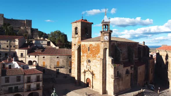 Aerial View of the Medieval Village of Trujillo Extremadura Spain alt