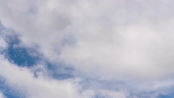 Natural Cloud Scape, Dramatic Cumulus Clouds Floating Across Sky to Weather Change