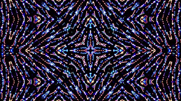 colorful lines glowing waves flower shape background kaleidoscope abstract alt