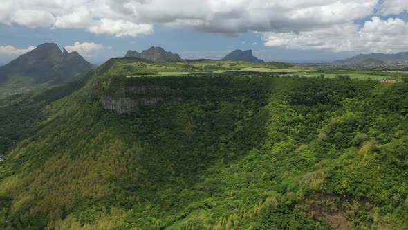 Top-down Aerial View of the gorge-Mauritius Near the River Gorge National Park alt