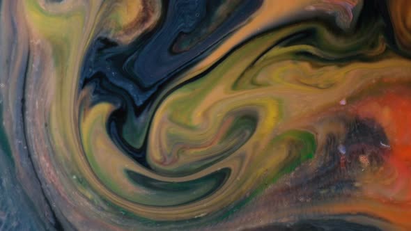 Abstract Psychedelic Background. Multicolored Paints Mixed in Milk alt