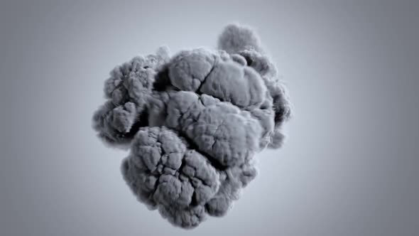 Animation Of A Chemical Reaction Of The Smoke Pulsing