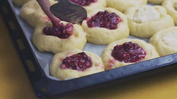 Preparing Homemade Sweet Buns Dough alt