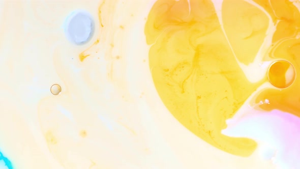 Yellow Ink Dissolving in Water
