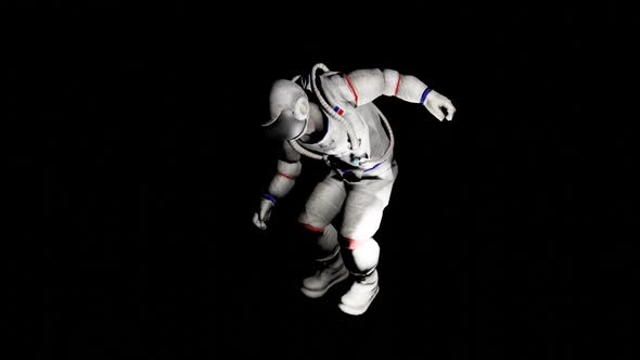 Astronaut flying in space alt
