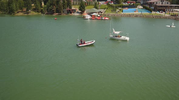 Aerial view of Colibita Lake alt