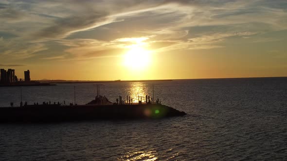 Sunset beach at Fortaleza state Ceara Brazil. Travel destination. alt